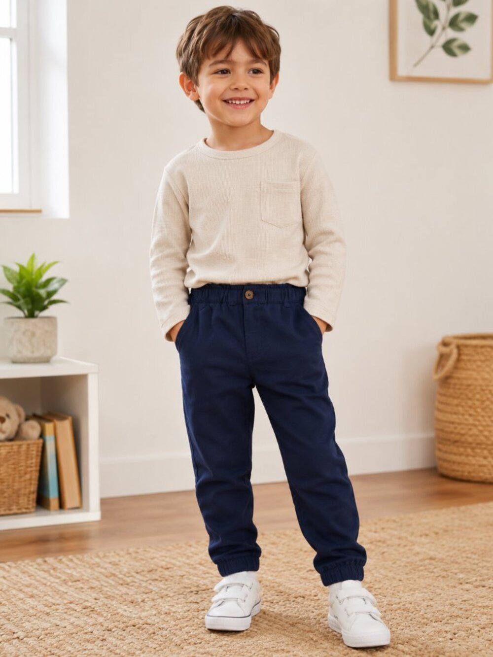 French Toast Boys Navy Stretch Jogger Pants Size 5